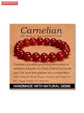 Handmade Stretch Elastic Bracelet Natural Stone Crystal Healing Energy Unisex